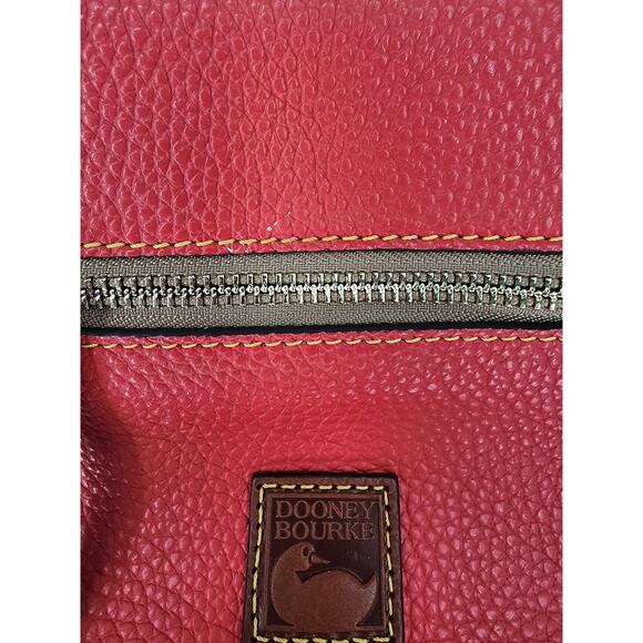 Dooney & Bourke Red Pebbled Leather Mini Crossbody Bag - Picture 13 of 16
